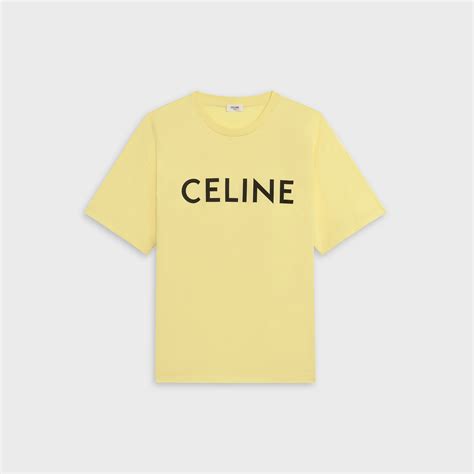 celine yellow t shirt|Celine off white shirts.